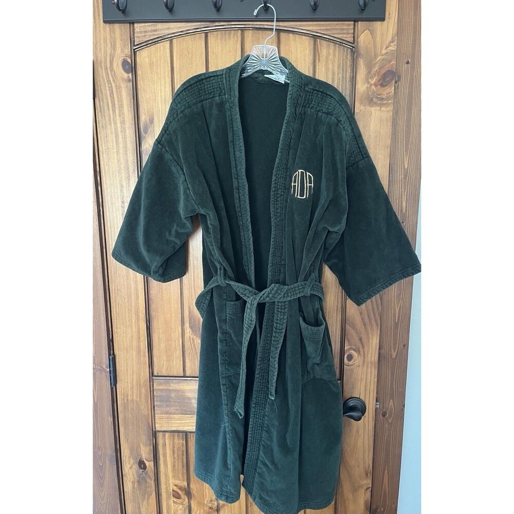 Vintage Cotton Palace Monarch Towels Turkish Towel Robe 90’s One Size Green USA